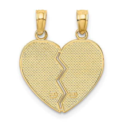 10K Yellow Gold 10K Enameled Mother - Daughter Pendant