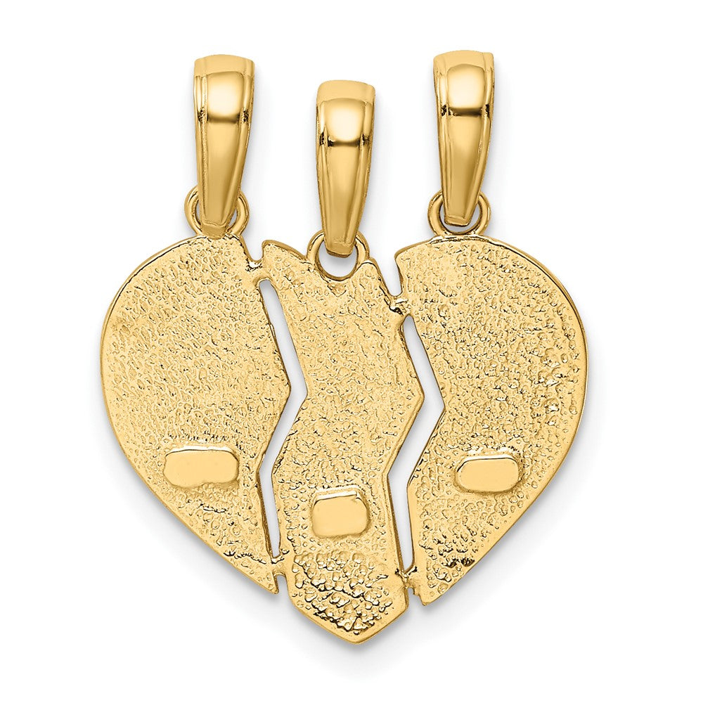 10K Yellow Gold 10K Break-Apart Big Sis, Mom, Lil Sis Charm