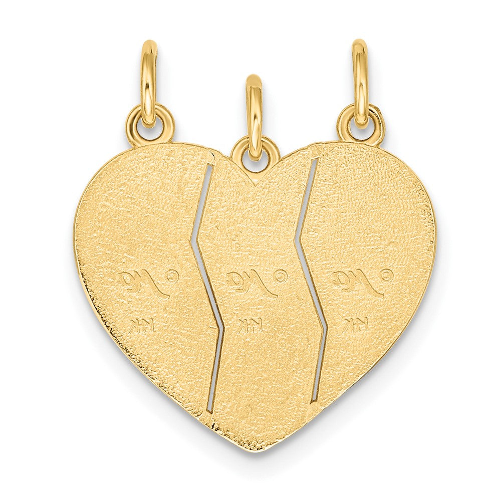 10K Yellow Gold 3 Piece Break-Apart Big Sis, Sis & Lil Charm