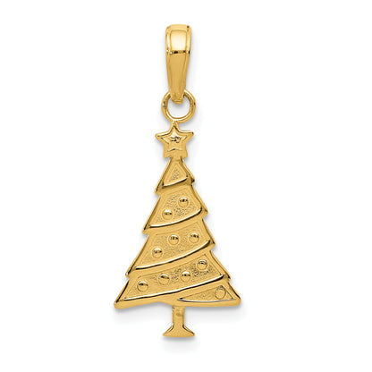 10K Yellow Gold 10K Polished Christmas Tree Pendant