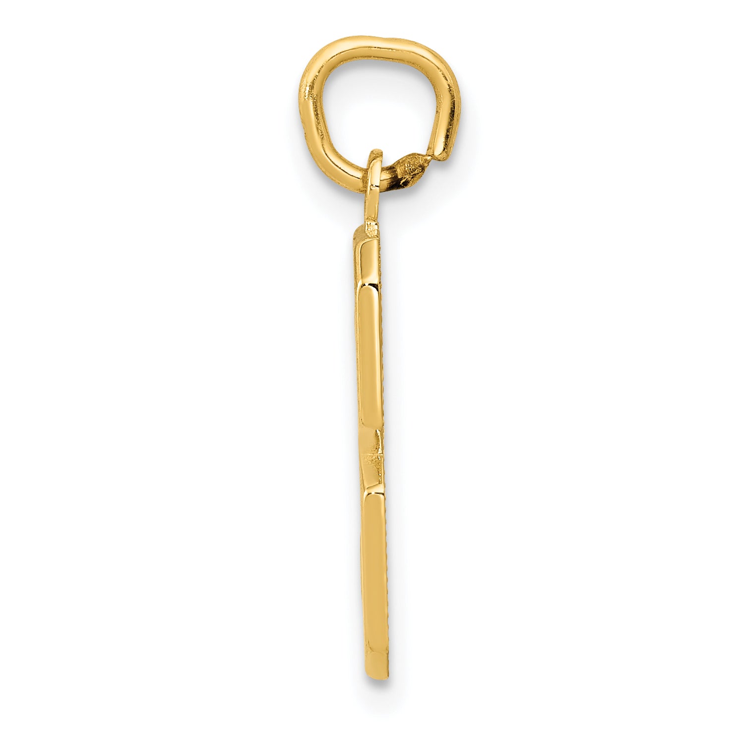 10K Yellow Gold Medium Polished Number 3 Charm