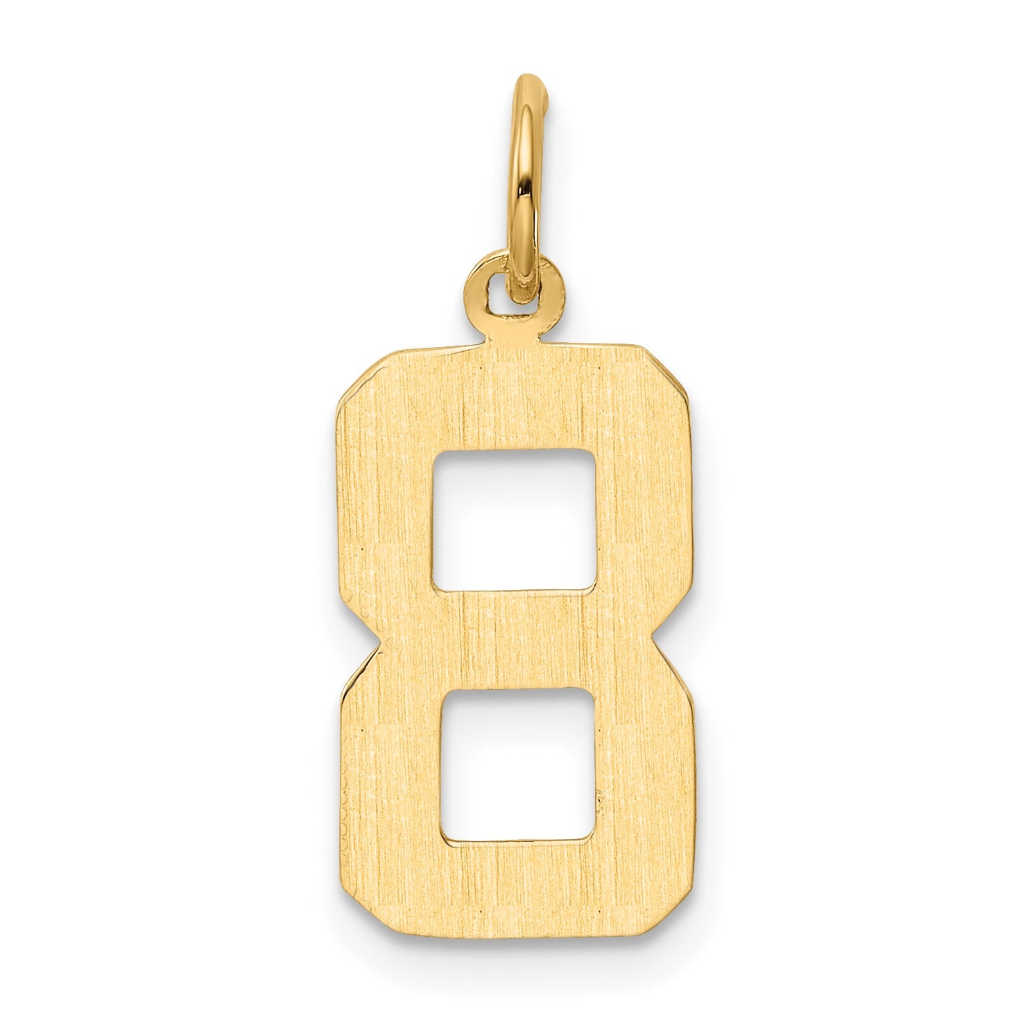 10K Yellow Gold Medium Polished Number 8 Charm
