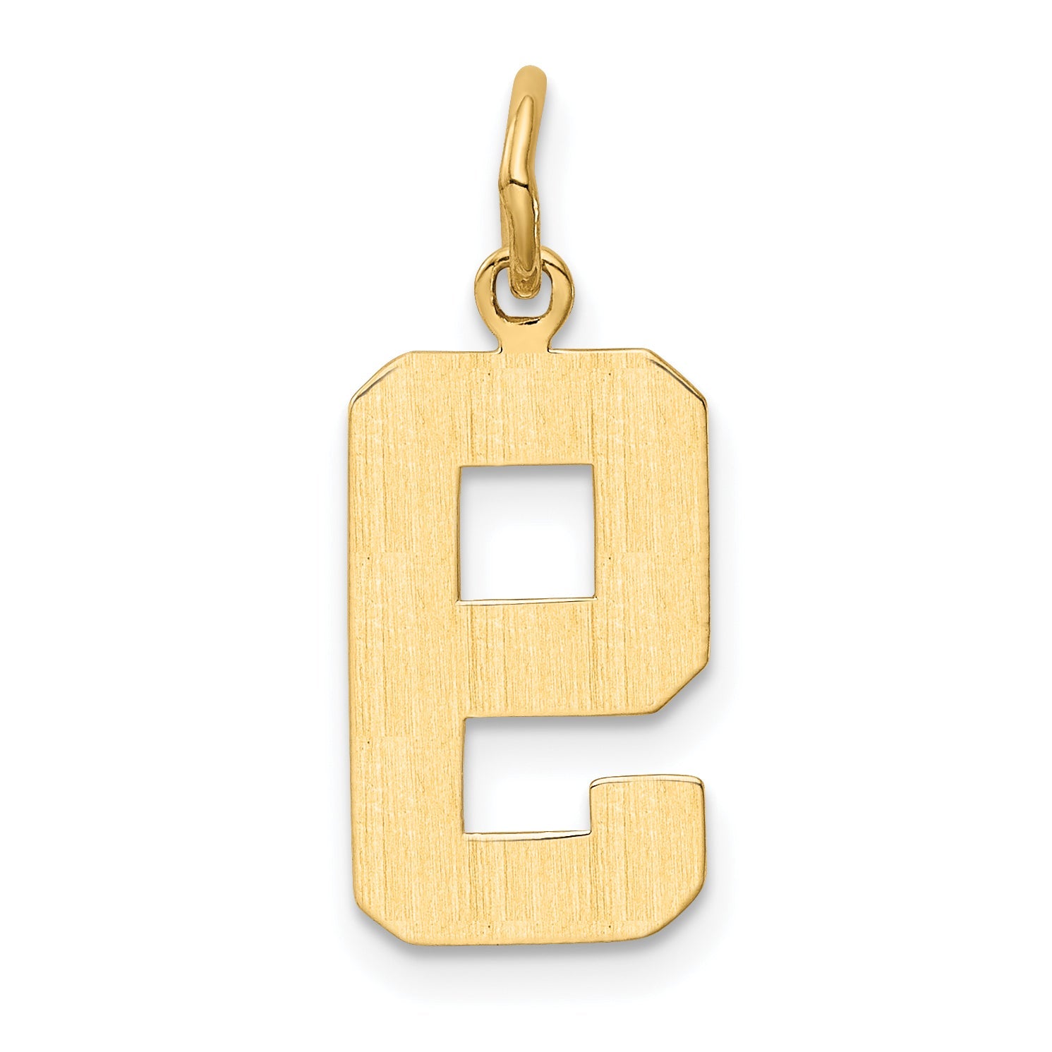 10K Yellow Gold Medium Polished Number 9 Charm