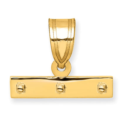 10K Yellow Gold 10Ky Casted Medium Polished Top Charm
