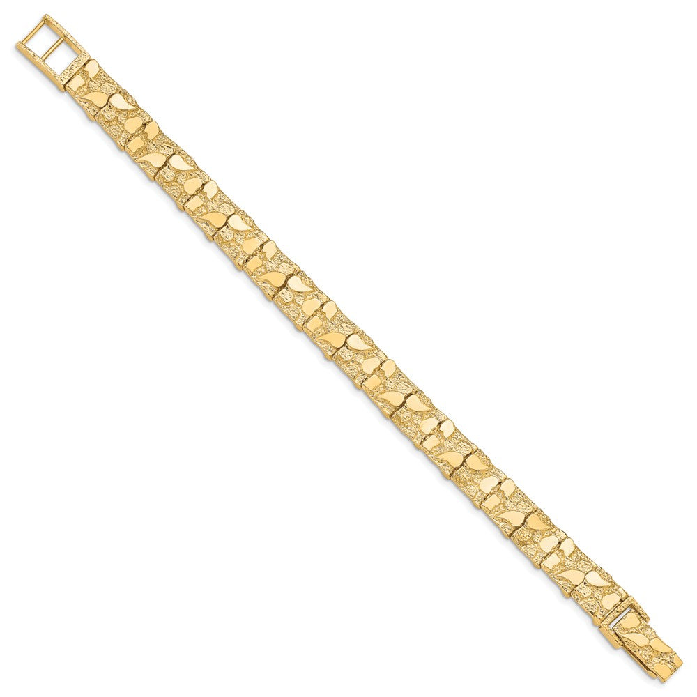 8 Inch 10K 10.0mm Nugget Bracelet