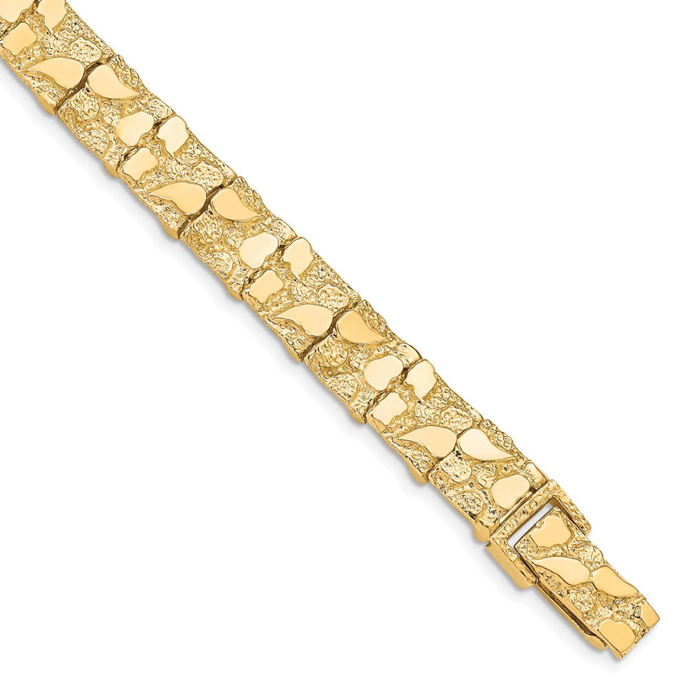 7 Inch 10K 10.0mm Nugget Bracelet