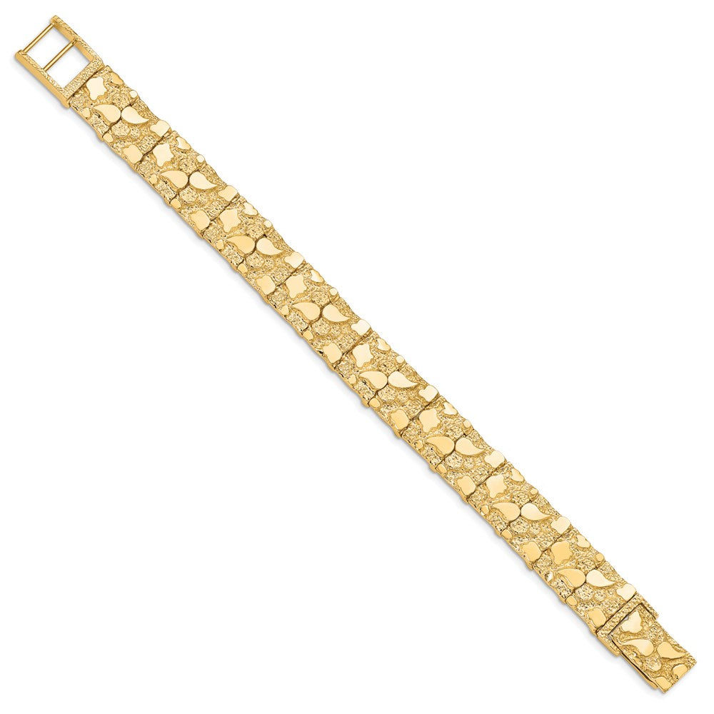 8 Inch 10K 12.0mm Nugget Bracelet