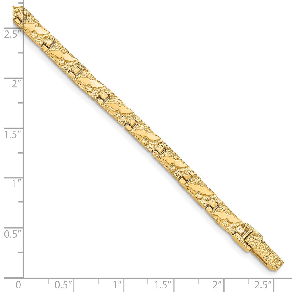 7 Inch 10K 6.0mm Nugget Bracelet