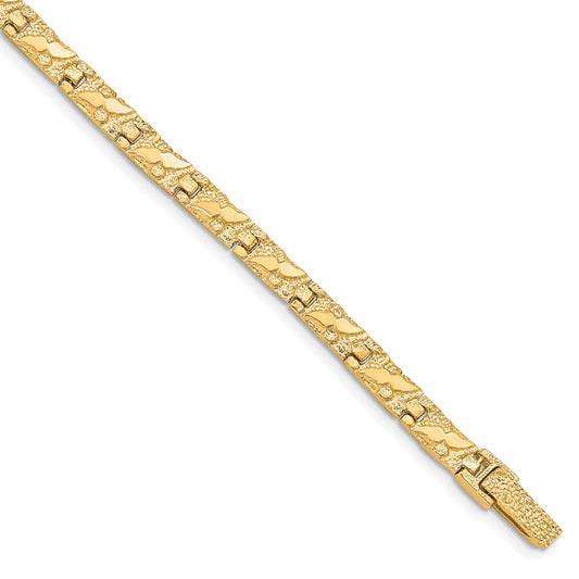 8 Inch 10K 6.0mm Nugget Bracelet