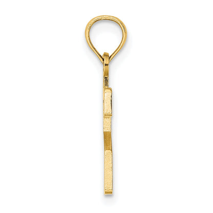 10K Yellow Gold 10K Number 2 Block Charm