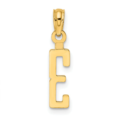 10K Yellow Gold 10K Number 3 Block Charm