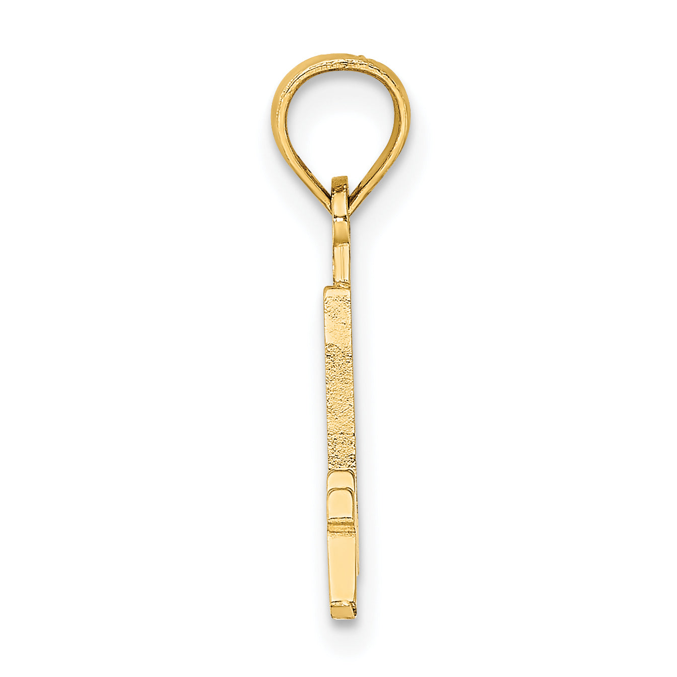 10K Yellow Gold 10K Number 4 Block Charm