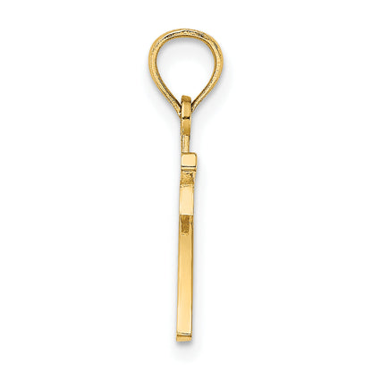 10K Yellow Gold 10K Number 7 Block Charm