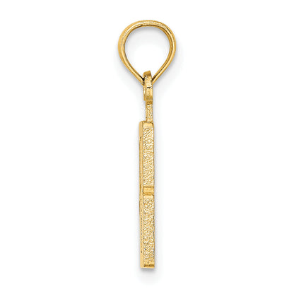 10K Yellow Gold 10K Number 8 Block Charm