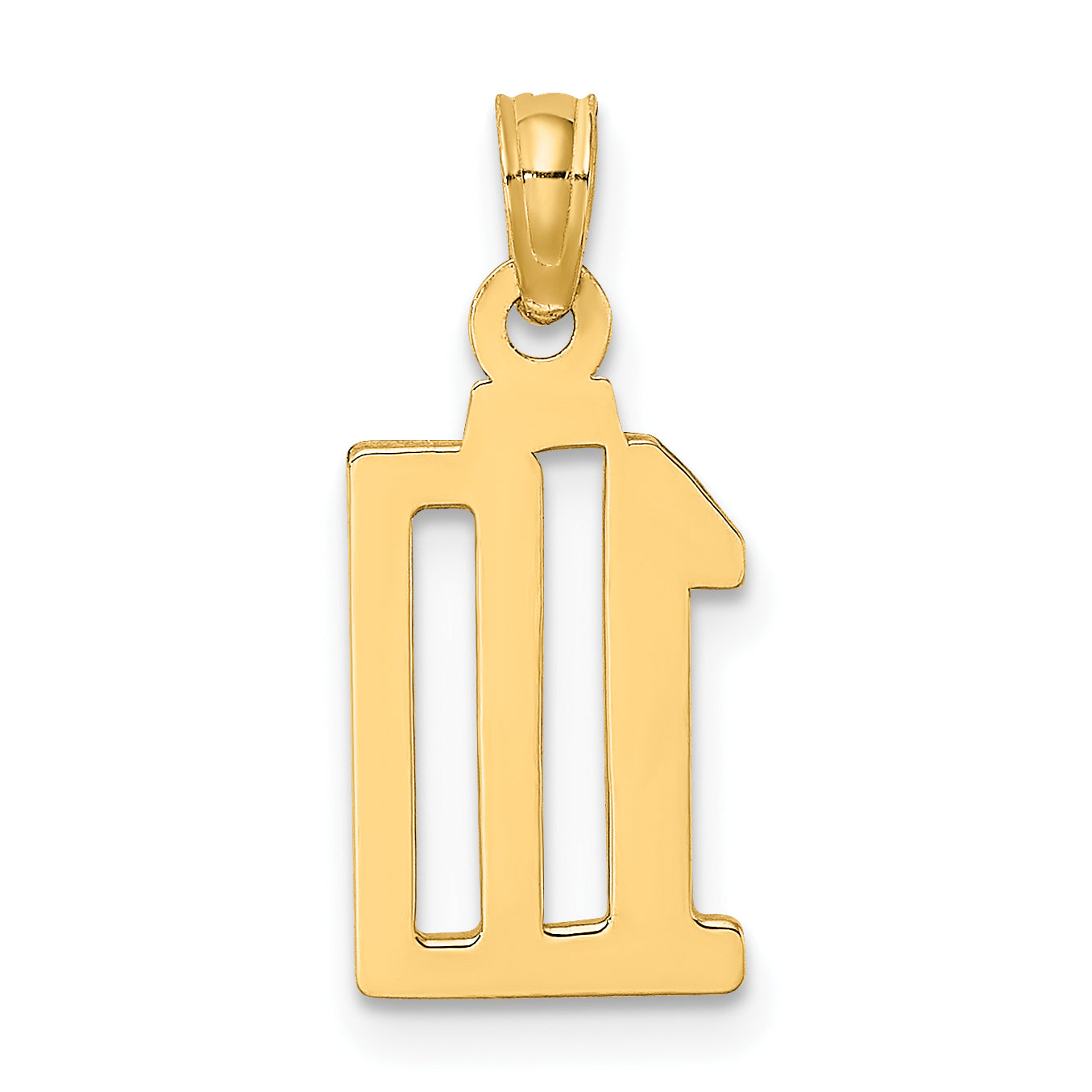 10K Yellow Gold 10K Number 10 Pendant