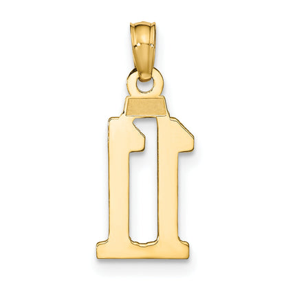 10K Yellow Gold 10K Number 11 Pendant