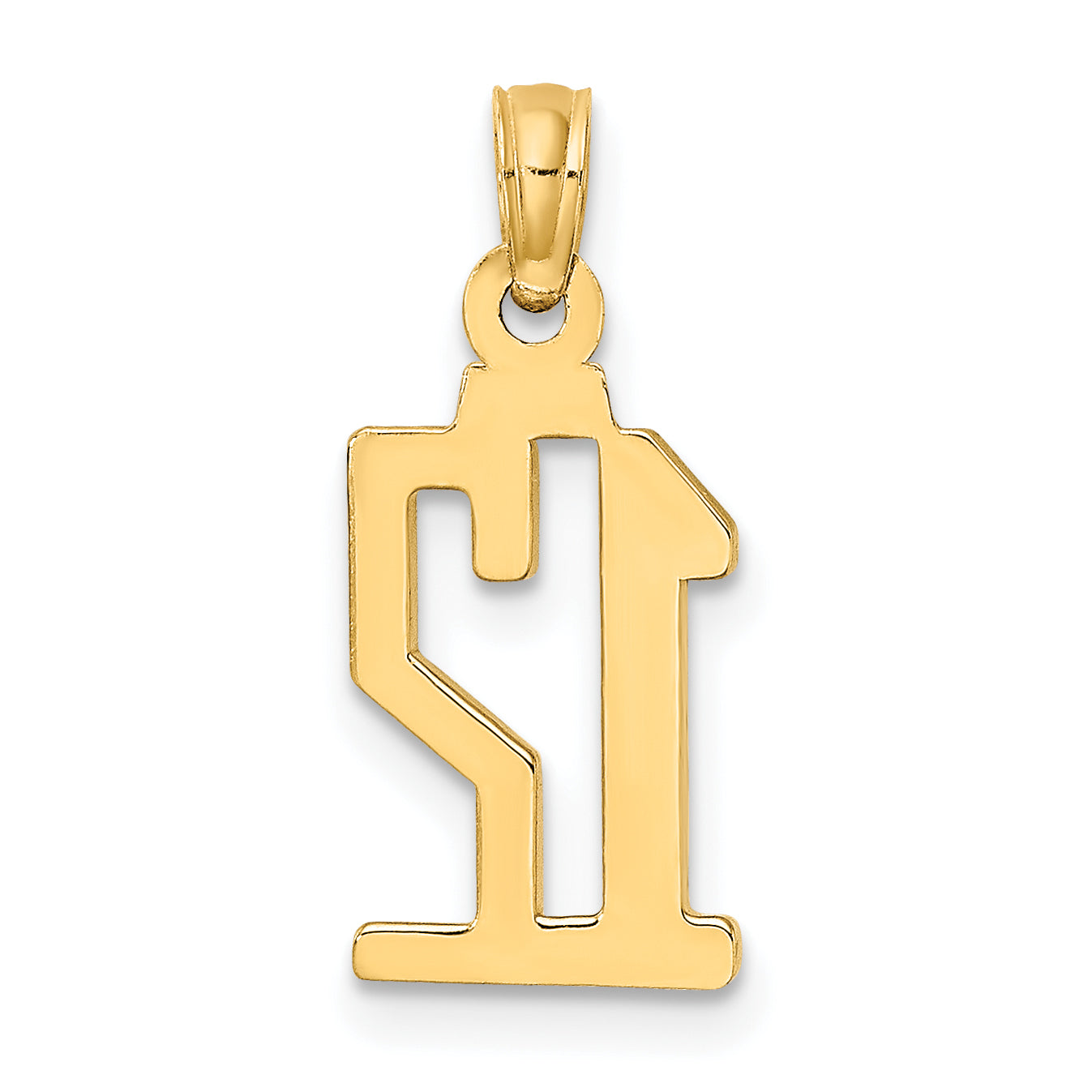 10K Yellow Gold 10K Number 12 Pendant
