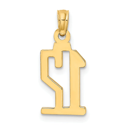 10K Yellow Gold 10K Number 12 Pendant