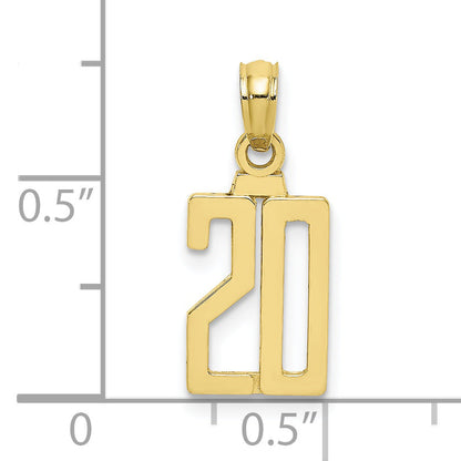 10K Yellow Gold 10K Number 20 Pendant