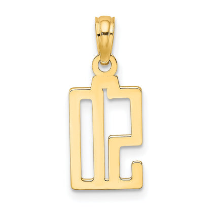 10K Yellow Gold 10K Number 50 Pendant