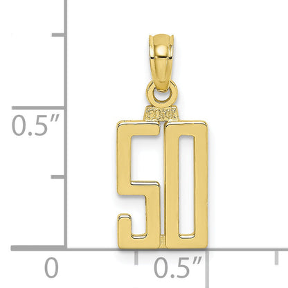 10K Yellow Gold 10K Number 50 Pendant