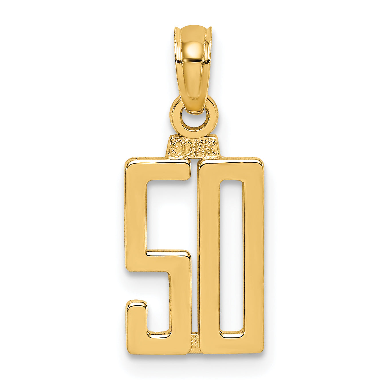 10K Yellow Gold 10K Number 50 Pendant