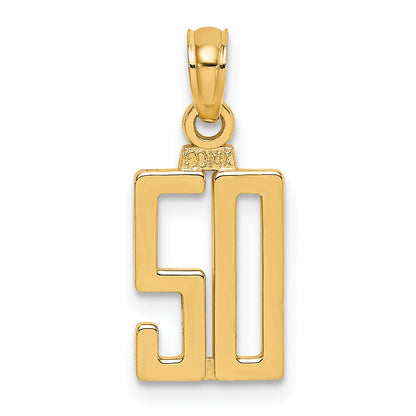 10K Yellow Gold 10K Number 50 Pendant