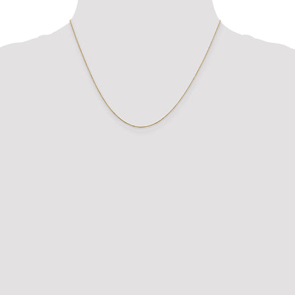 18 Inch 10K .6mm D/C Round Open Link Cable Chain Necklace