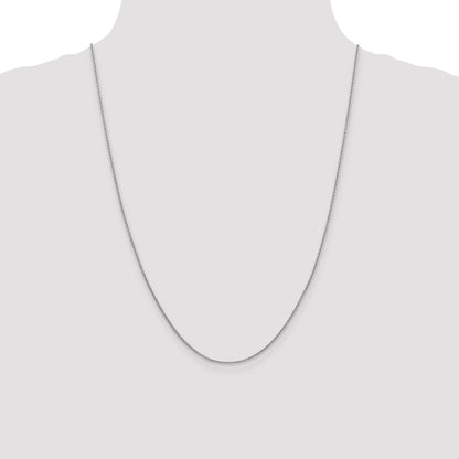 10K White Gold Wg 1.4mm Round Open Link Cable Chain