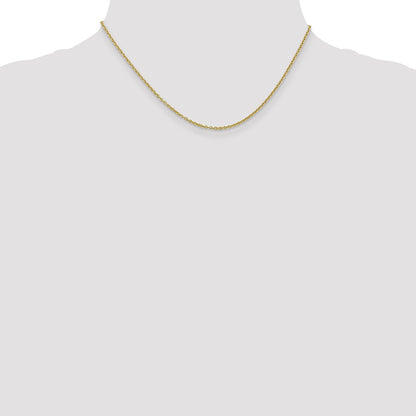 16 Inch 10K Yellow Gold 1.8mm Forzantine Cable Chain Necklace