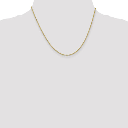 18 Inch 10K Yellow Gold 1.8mm Forzantine Cable Chain Necklace