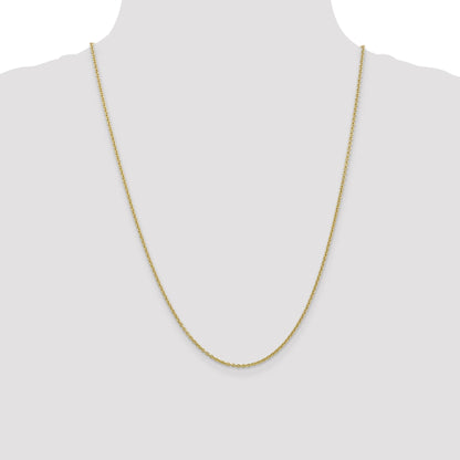 24 Inch 10K Yellow Gold 1.8mm Forzantine Cable Chain Necklace