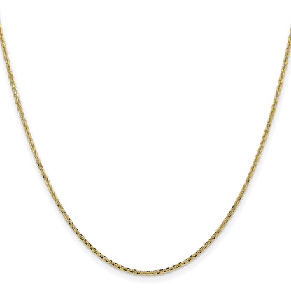 22 Inch 10K Yellow Gold 10K 1.45mm D/C Cable Chain Necklace