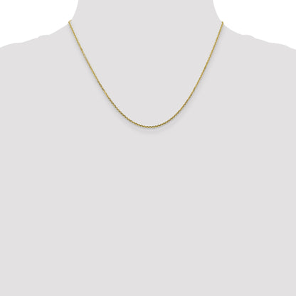 18 Inch 10K 1.45mm D/C Cable Chain Necklace