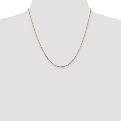 20 Inch 10K 1.45mm D/C Cable Chain Necklace