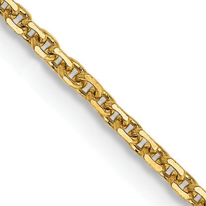 16 Inch 10K 1.45mm D/C Cable Chain Necklace