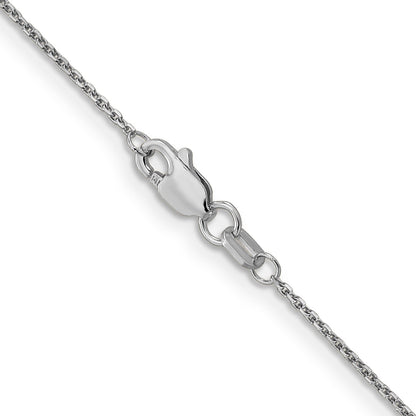 24 Inch 10K White Gold Wg .95mm D/C Cable Chain Necklace