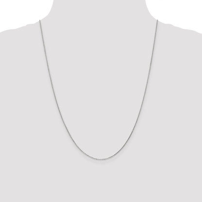 24 Inch 10K White Gold Wg .95mm D/C Cable Chain Necklace