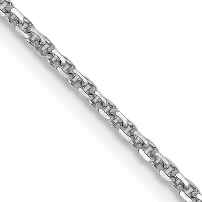 24 Inch 10K White Gold Wg 1.45mm D/C Cable Chain Necklace