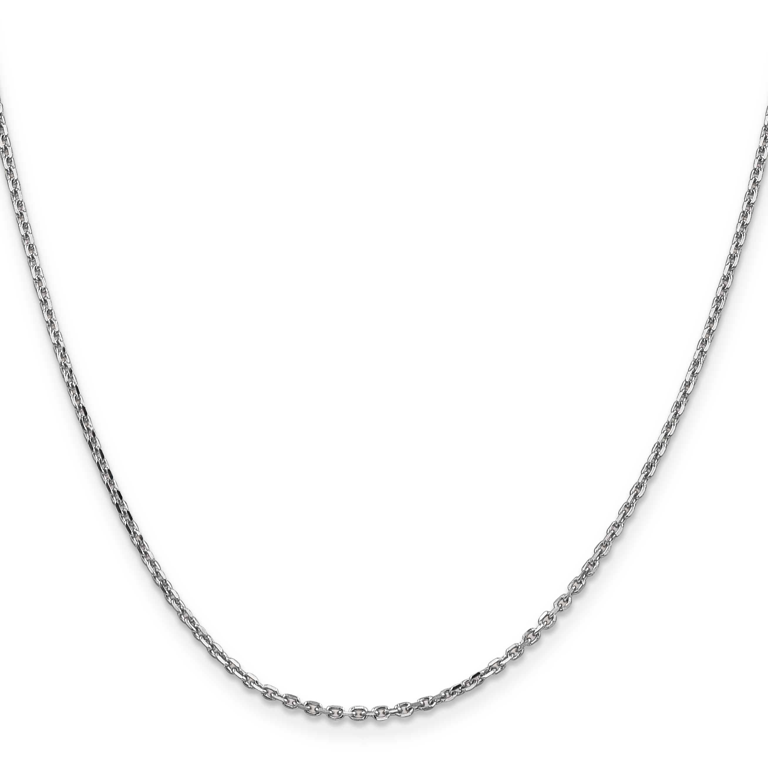 10K White Gold 10K Wg 1.65mm D/C Cable Chain