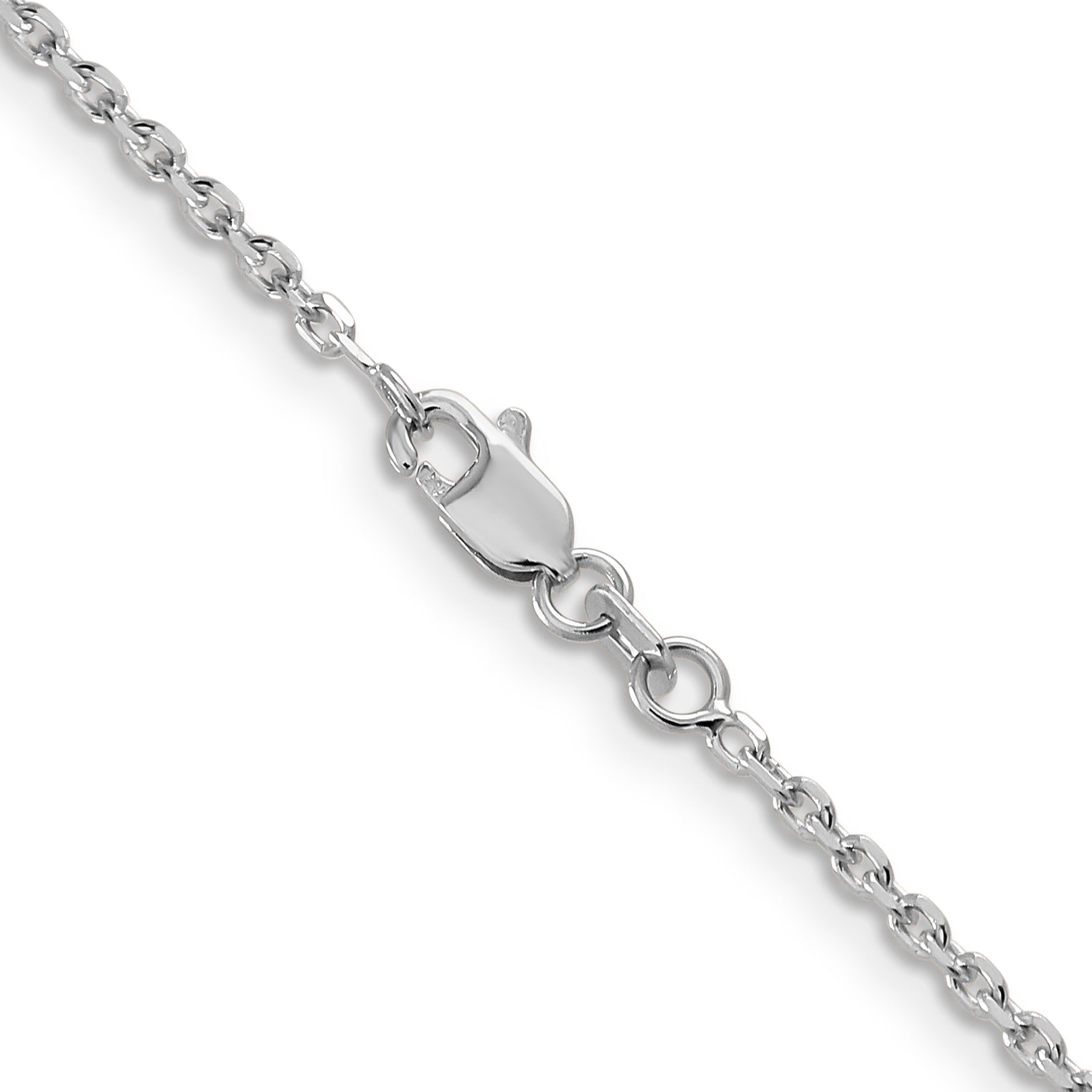 10K White Gold 10K Wg 1.65mm D/C Cable Chain