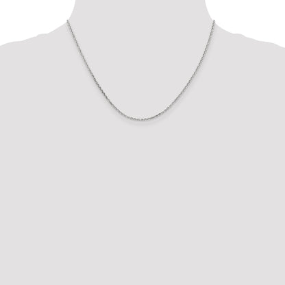 10K White Gold 10K Wg 1.65mm D/C Cable Chain