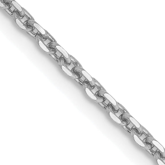 24 Inch 10K Wg 1.65mm D/C Cable Chain Necklace