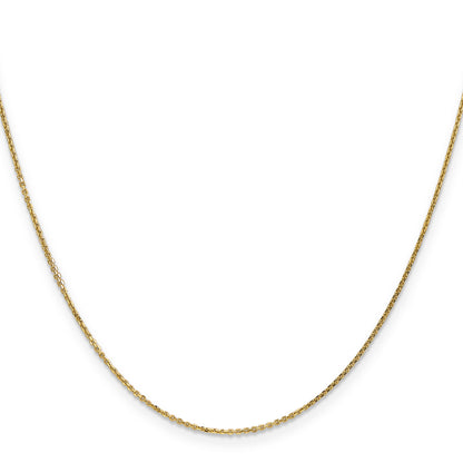 16 Inch 10K Yellow Gold .95mm D/C Cable Chain Necklace