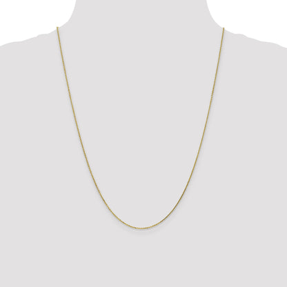 24 Inch 10K Yellow Gold .95mm D/C Cable Chain Necklace