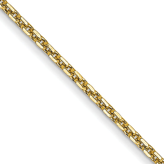 24 Inch 10K Yellow Gold .95mm D/C Cable Chain Necklace