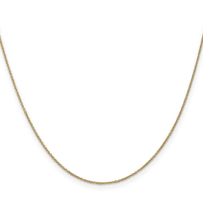 24 Inch 10K Yellow Gold .9mm Cable Chain Necklace