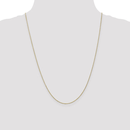 24 Inch 10K Yellow Gold .9mm Cable Chain Necklace
