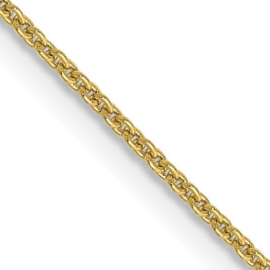 16 Inch 10K Yellow Gold .9mm Cable Chain Necklace