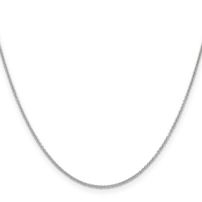 22 Inch 10K White Gold 10K Wg 1.2mm Cable Chain Necklace